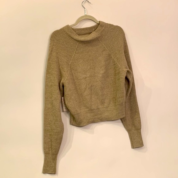 Free People ribbed tunic sweater in ivory size small - Picture 2 of 9